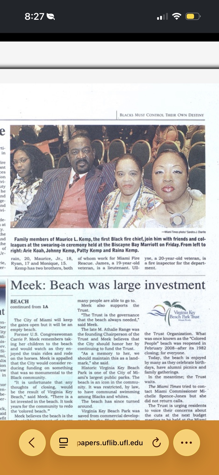 Maurice L. Kemp swearing-in clipping