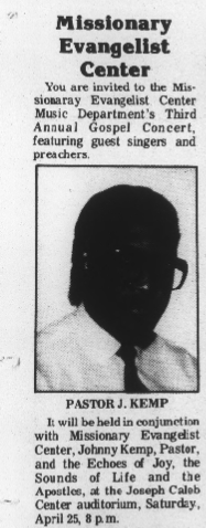 1987 gospel concert clipping
